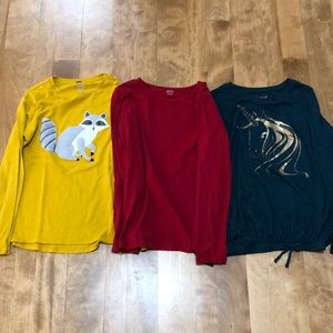 3 girls shirts size 10-12. Cat&Jack, Cherokee and wonder nation brands.